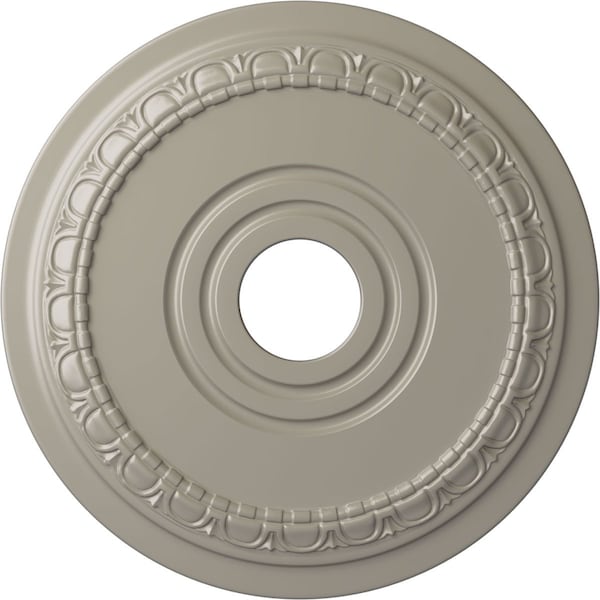 Ekena Millwork Munich Ceiling Medallion (Fits Canopies up to 5 5/8"), 17 1/2"OD x 3 5/8"ID x 1"P, Pearl White CM17MUPWS - main